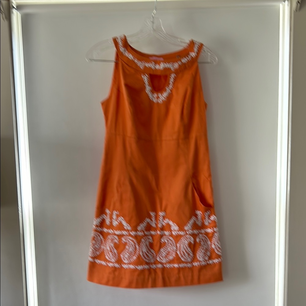 Lilly Pulitzer Orange Dress with White Accents